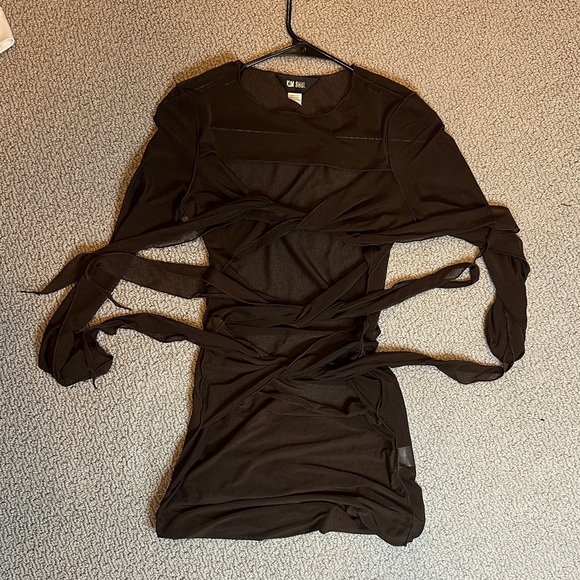 Kim shui multi tie mesh dress from ssense - Picture 3 of 3